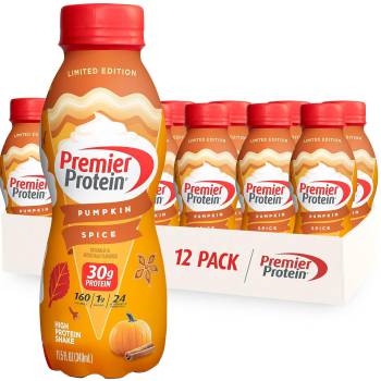 Premier Protein Shake Limited Edition 30g 1g Sugar 24 Vitamins Minerals Nutrients to Support Immune Health, Pumpkin Spice, 11.5 Fl Oz