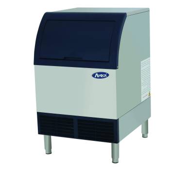Atosa YR140-AP-161 Undercounter Self Contained Air Cooled Half Cube Ice Machine for Restaurant Pub Bar | 140 lb. Ice/24hrs with 88 lbs Bin Capacity | Stainless Steel, 115v, NSF | Includes: Ice Scoop