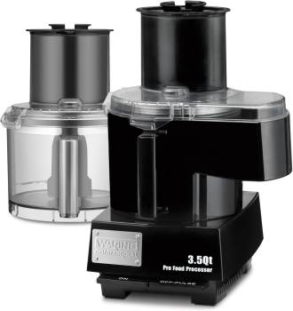 6 Best Food Processors on Amazon 5 Waring Commercial WFP14SC 3.5 Quart Continuous Feed Food Processor, 1 HP Motor, Extra Large Feed Tube, Patented LiquiLock Seal Bowl System, Includes 3.5 Quart Clear Cutter/Mixer Bowl, Grating, Shredding, Slicing