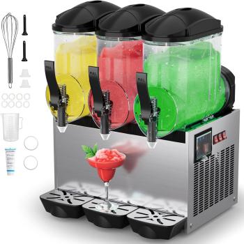 The 6 Best Slushie Machines for Home & Business 5 Commercial Slushy Machine 3 Bowls, 11.7 Gallons (3 * 3.9gal) Frozen Drink Machine 900W Stainless Steel Margarita Machine, Wine Slush Maker for Restaurant Bar