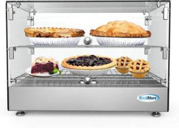 6 Best Commercial Electric Food Warmer 4 KoolMore - HDC-1.7C 22" Self Service 2 Shelf Commercial Countertop Food Warmer Display Case - 1.7. cu ft, Silver