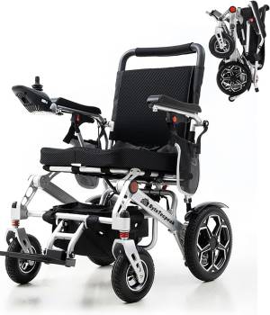 D10 Electric Wheelchairs for Adults - Lightweight Wheelchair Foldabele Power Wheelchairs, 500W Motors, Weighing 53 lbs, 12Ah Motorized Wheel Chair for Seniors, Support 330 lbs
