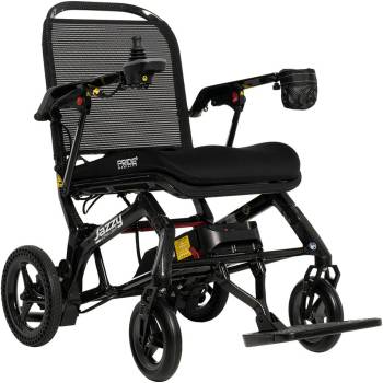 Pride Jazzy Ultra Light Power Wheelchair with Accessories for Pride Mobility Jazzy Ultra Light Power Wheelchair for Adults, Foldable, Only 33 lbs, Cup Holder, LED Lights, Extended Warranty